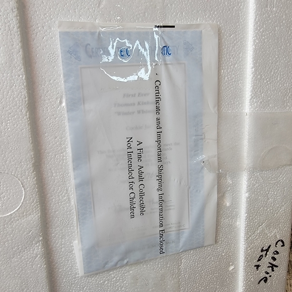 Bradford Exchange Thomas Kinkade Snowman Cookie Jar - Picture 12 of 15